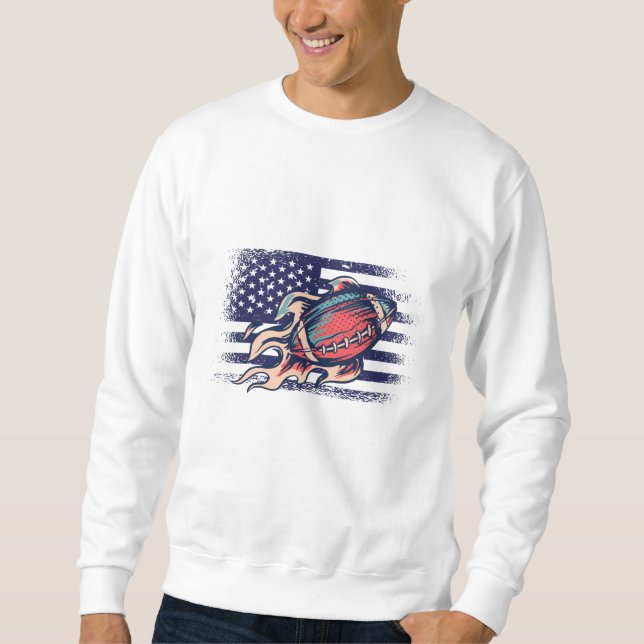 American Football Fan Jersey Shirt USA Flag (Vorderseite)