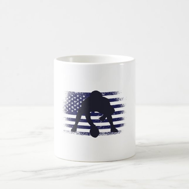 American Football Fan Jersey Shirt USA Flag Kaffeetasse (Mittel)