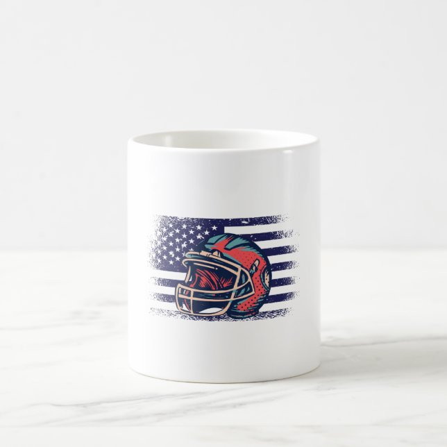 American Football Fan Jersey Shirt USA Flag Kaffeetasse (Mittel)