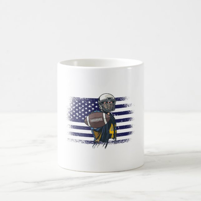 American Football Fan Jersey Shirt USA Flag Kaffeetasse (Mittel)