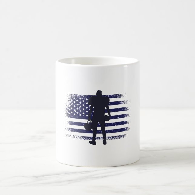 American Football Fan Jersey Shirt USA Flag Kaffeetasse (Mittel)
