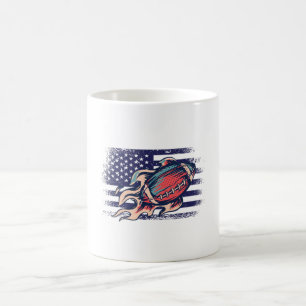 American Football Fan Jersey Shirt USA Flag Kaffeetasse
