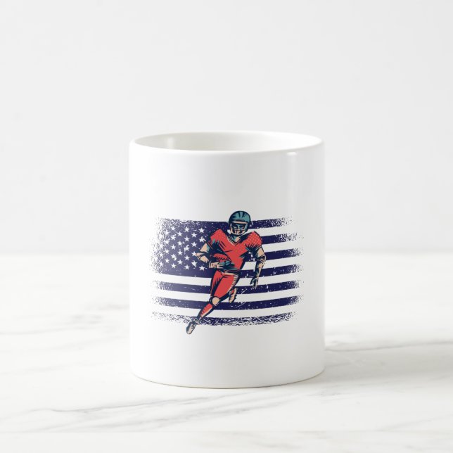 American Football Fan Jersey Shirt USA Flag Kaffeetasse (Mittel)