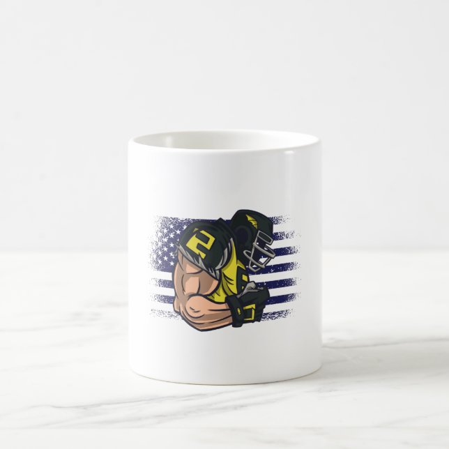 American Football Fan Jersey Shirt USA Flag Kaffeetasse (Mittel)