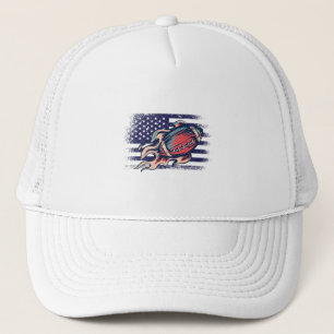 American-Football-Fan-Jersey-Shirt USA-Flagge Truckerkappe