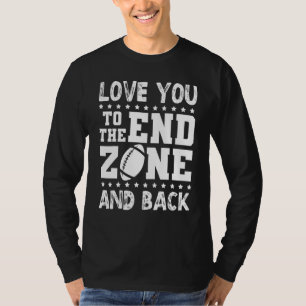 American Football Fan Liebe Sie zur Endzone und T-Shirt