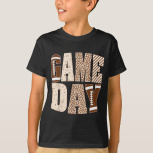 American Football Fan Spieltag Leopard Gepard T-Shirt