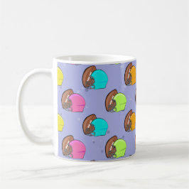 American Football - Farbenfrohe Helme & Ball Kaffeetasse