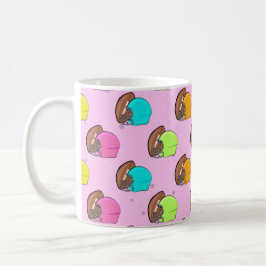 American Football - Farbenfrohe Helme Kaffeetasse