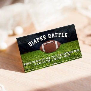 American Football Field Diaper Raffle Baby Dusche Begleitkarte