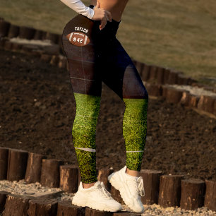 American Football Field Name Team Jersey Nummer Leggings
