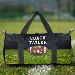American Football Field Team Number Coach Duffle Bag