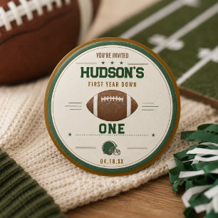 American Football First Year Down 1. Geburtstag Button