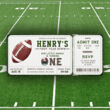 American Football First Year Down 1. Geburtstag