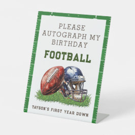 American Football First Year Down 1. Geburtstag Sockelschild