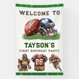 American Football First Year Down 1st Birthday Banner