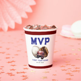 American Football First Year Down 1st Birthday Pappbecher