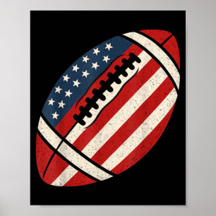 American Football Flag 4. Juli Patriotisch Poster