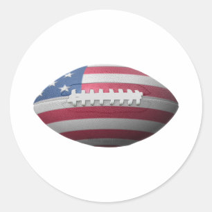 American Football Flag Runder Aufkleber