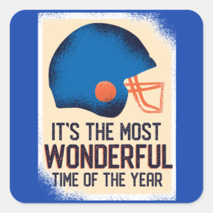 American Football Funny Quadratischer Aufkleber