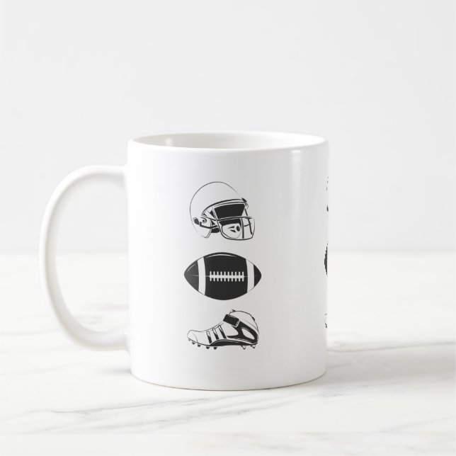 American Football Gear Silhouette | Helmet Ball  Kaffeetasse (Links)