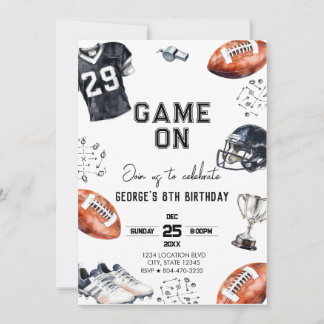 American Football Geburtstag - Game On  Einladung