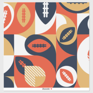 American Football Geometric Muster Aufkleber