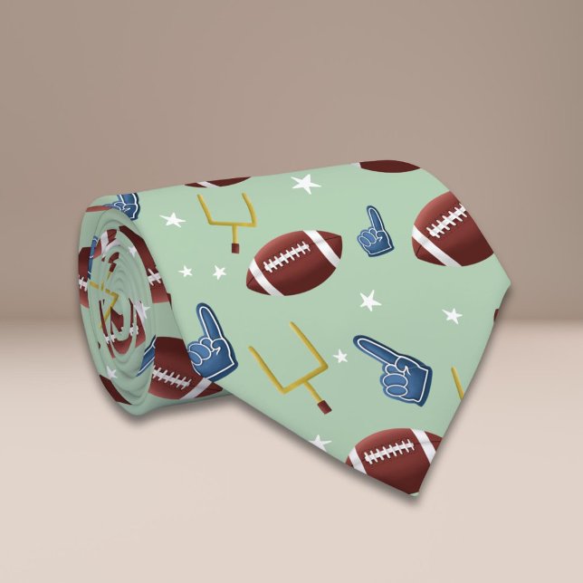 American Football Green Pattern Krawatte (Von Creator hochgeladen)