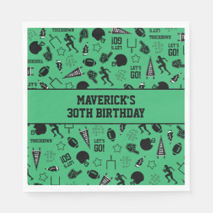 American Football Green Sports Geburtstag Serviette