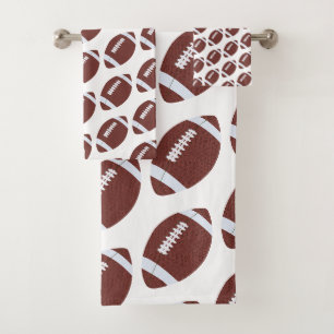 American Football Gridiron Ball Pattern Badhandtuch Set