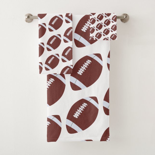 American Football Gridiron Ball Pattern Badhandtuch Set (Insitu)