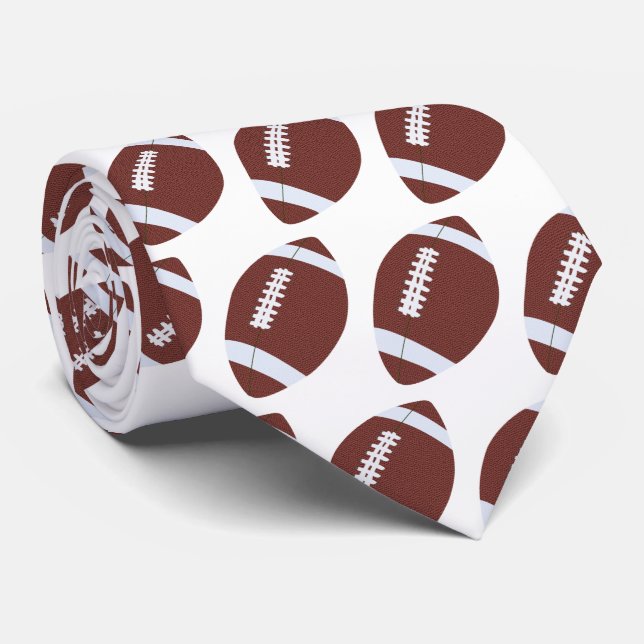 American Football Gridiron Ball Pattern Krawatte (Gerollt)
