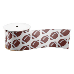 American Football Gridiron Ball Pattern Satinband