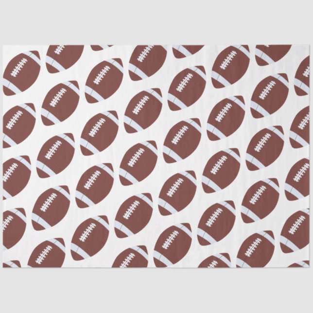 American Football Gridiron Ball Pattern Seidenpapier (Vorderseite)