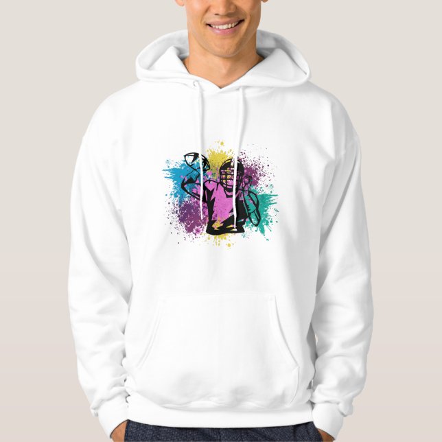 American Football Grungy Color Splashes Hoodie (Vorderseite)