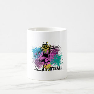 American Football Grungy Color Splashes Kaffeetasse