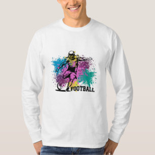 American Football Grungy Color Splashes T-Shirt