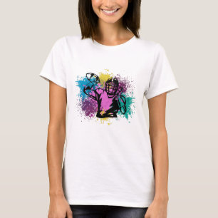American Football Grungy Color Splashes T-Shirt