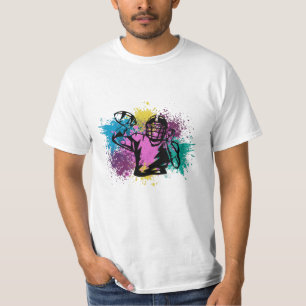 American Football Grungy Farbspritzer T-Shirt