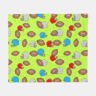 American Football - Helm & Ball nahtloses Muster Fleecedecke