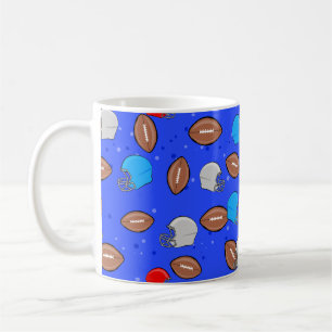American Football - Helm & Ball Nahtloses Muster Kaffeetasse