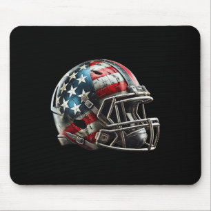American Football Helmet Patriotic US Flag Design Mousepad