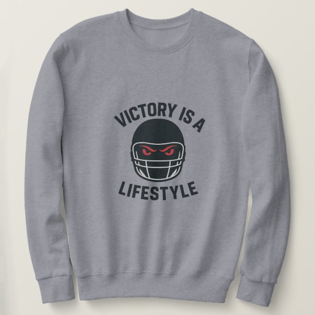 American Football Helmet - Sieg ist mein Leben Sweatshirt (Design vorne)