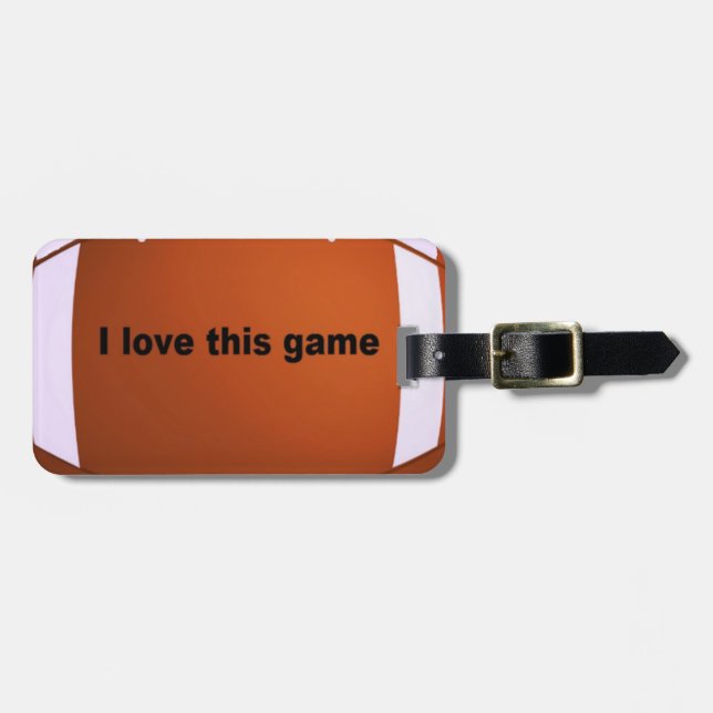 American Football: Ich Liebe dieses Spiel Gepäckanhänger (Vorderseite horizontal)