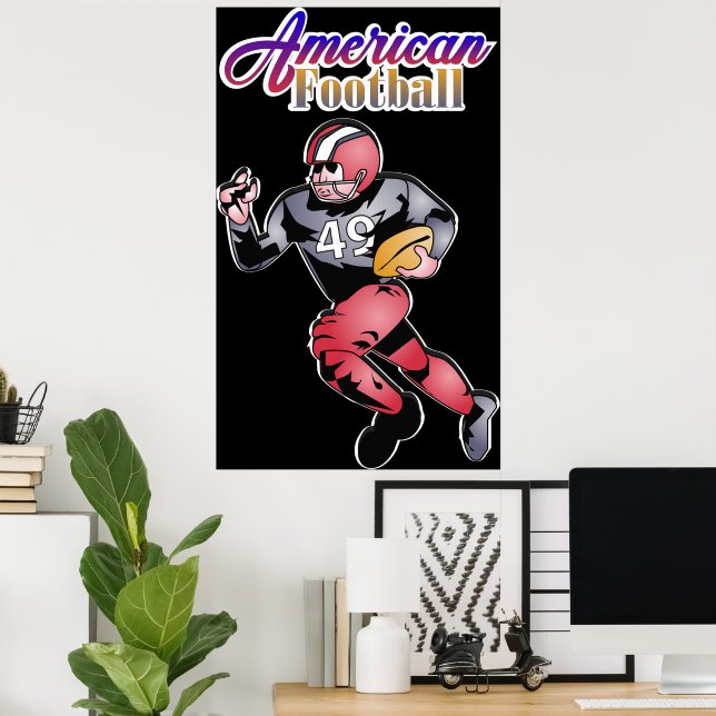 American Football Illustration Poster (Heimbüro)