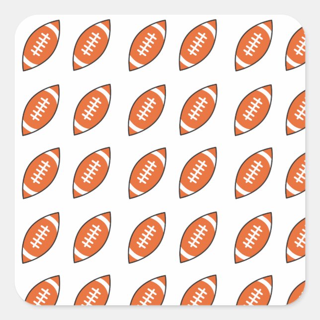 American Football Illustration Quadratischer Aufkleber (Vorderseite)
