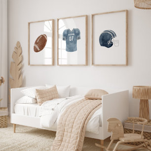 American Football individuelle Name Kinderzimmer S Bilderwand Sets