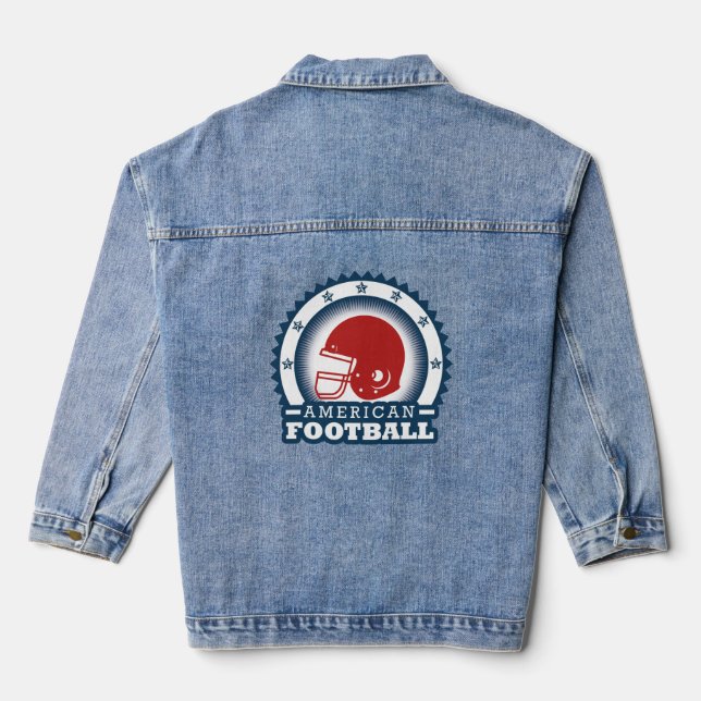 American Football Jeansjacke (Rückseite)