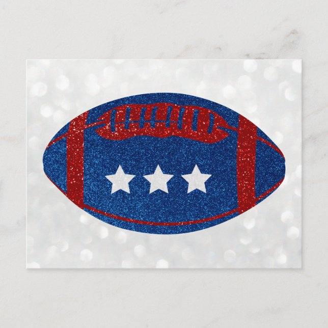 American Football July 4. Glitzer Postkarte (Vorderseite)