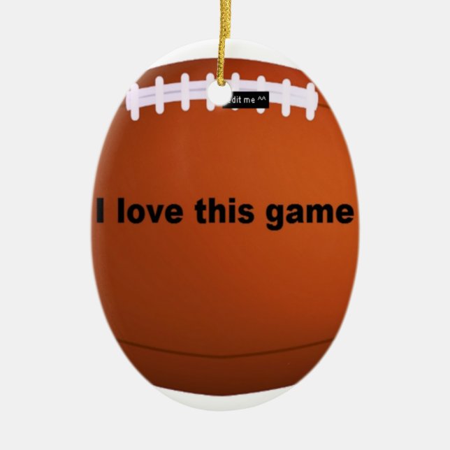 American Football Keramik Ornament (Vorne)